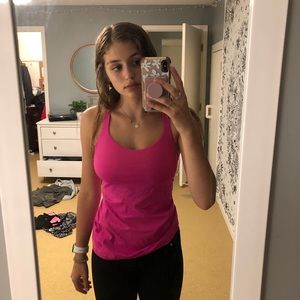 Hot pink lululemon tank